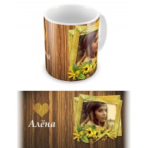 Портрет красавицы. Чашка для влюбленных, на 8-е марта, ко Дню Святого Валентина #3