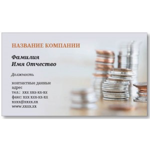 Візитки 100 шт бізнесмена, підприємця - Монети